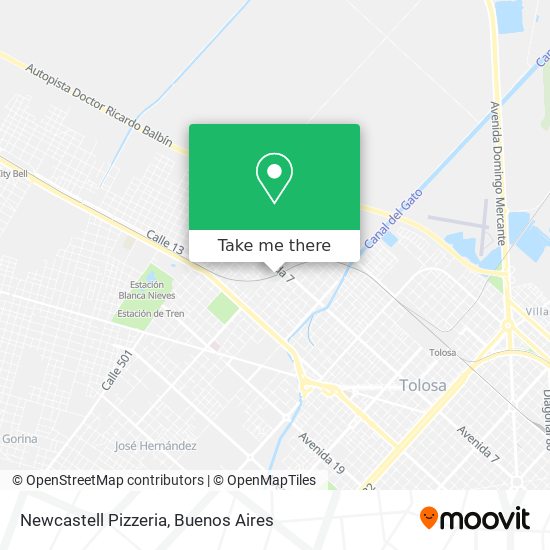 Newcastell Pizzeria map