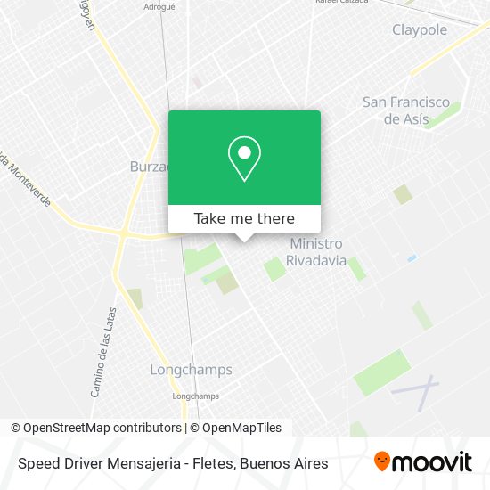 Mapa de Speed Driver Mensajeria - Fletes