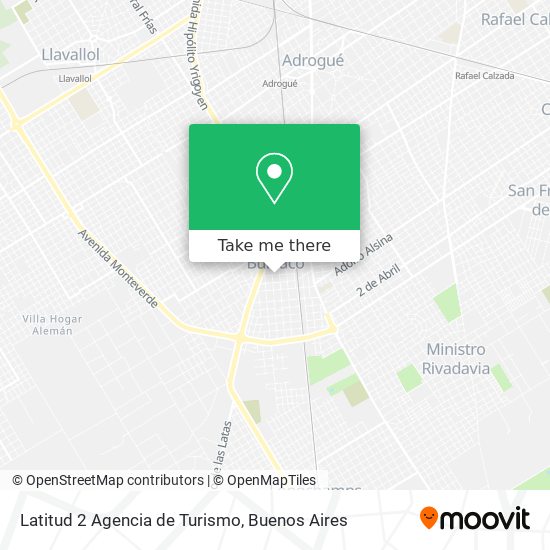 Mapa de Latitud 2 Agencia de Turismo