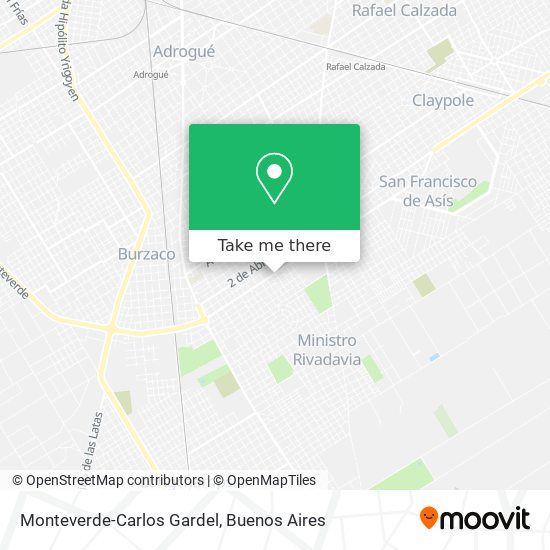 Mapa de Monteverde-Carlos Gardel