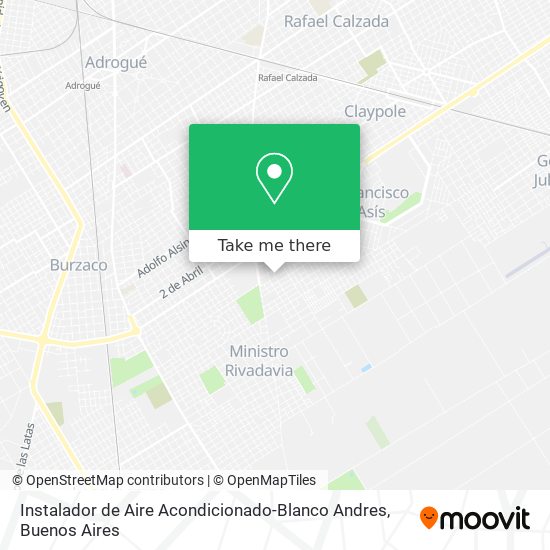 Mapa de Instalador de Aire Acondicionado-Blanco Andres