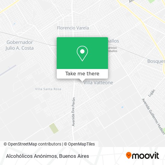 Alcohólicos Anónimos map