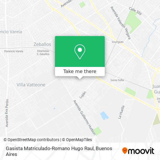 Gasista Matriculado-Romano Hugo Raul map