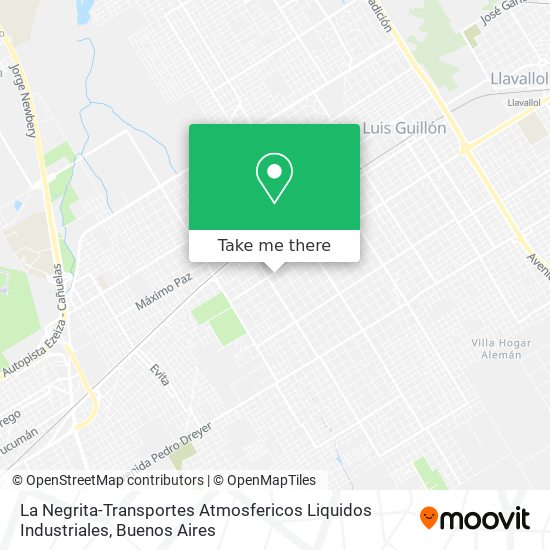La Negrita-Transportes Atmosfericos Liquidos Industriales map