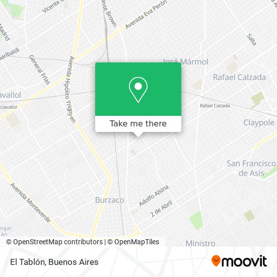 Mapa de El Tablón