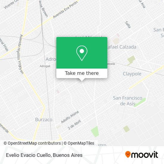 Evelio Evacio Cuello map