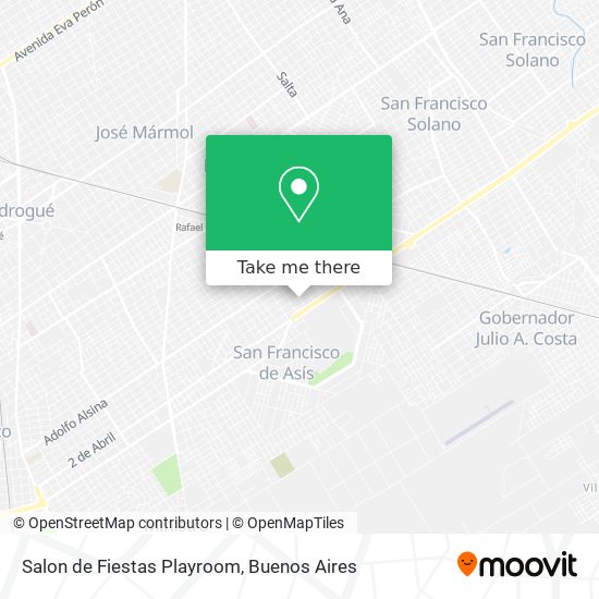 Mapa de Salon de Fiestas Playroom