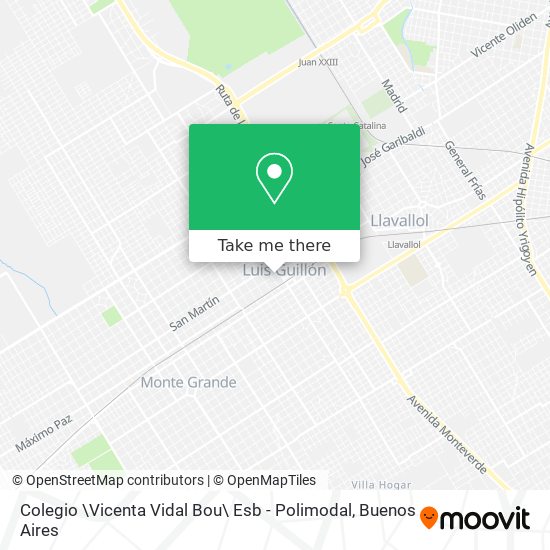 Colegio \Vicenta Vidal Bou\ Esb - Polimodal map