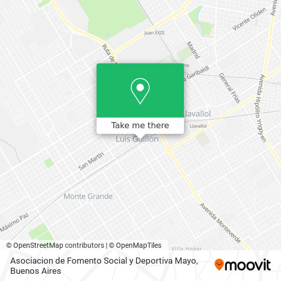 Asociacion de Fomento Social y Deportiva Mayo map