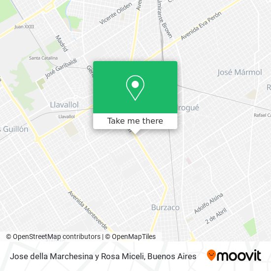 Mapa de Jose della Marchesina y Rosa Miceli