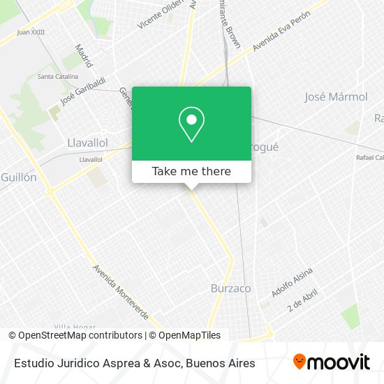 Mapa de Estudio Juridico Asprea & Asoc