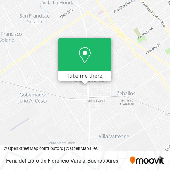 Mapa de Feria del Libro de Florencio Varela