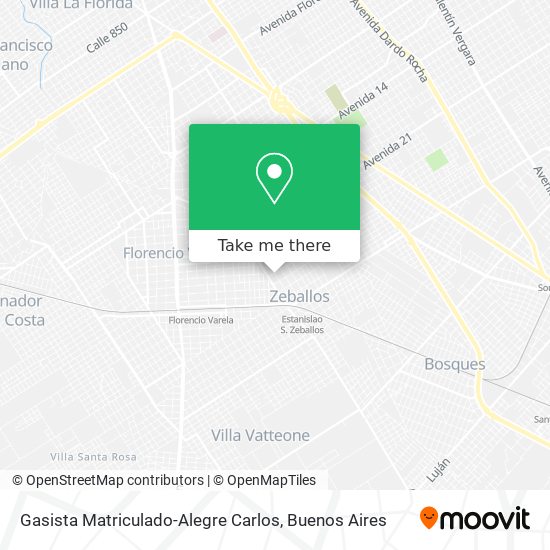 Mapa de Gasista Matriculado-Alegre Carlos