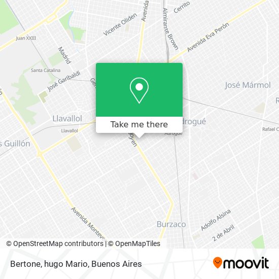 Bertone, hugo Mario map