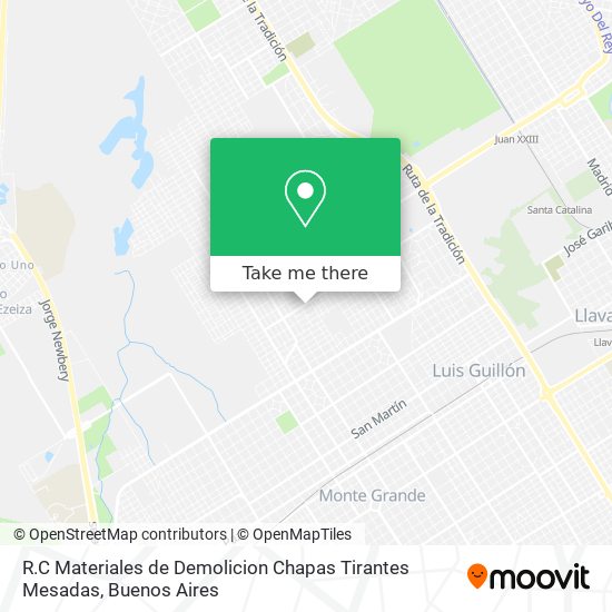 Mapa de R.C Materiales de Demolicion Chapas Tirantes Mesadas