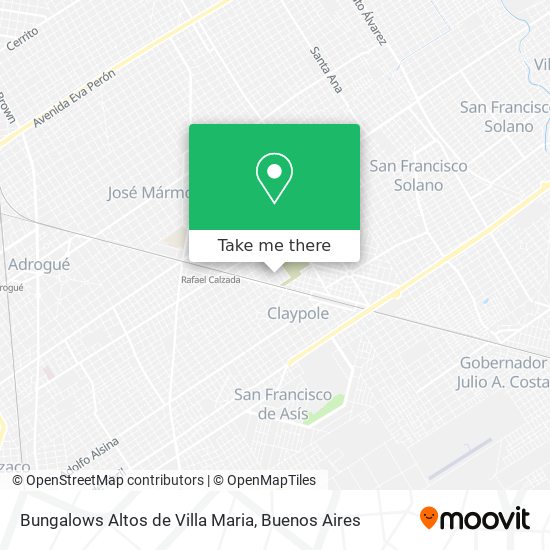 Bungalows Altos de Villa Maria map