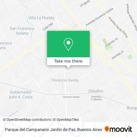 Parque del Campanario Jardin de Paz map