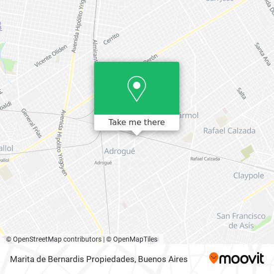 Marita de Bernardis Propiedades map