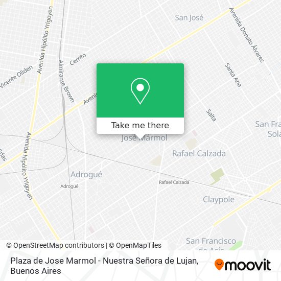 Plaza de Jose Marmol - Nuestra Señora de Lujan map