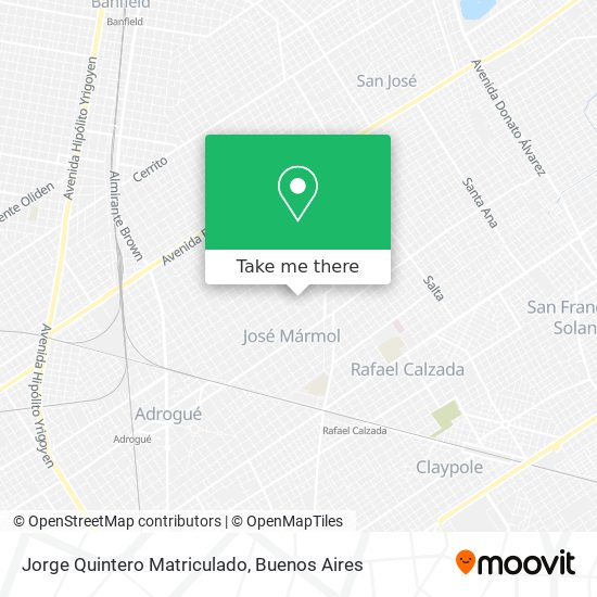 Jorge Quintero Matriculado map