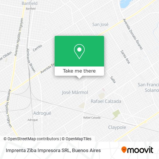 Mapa de Imprenta Ziba Impresora SRL