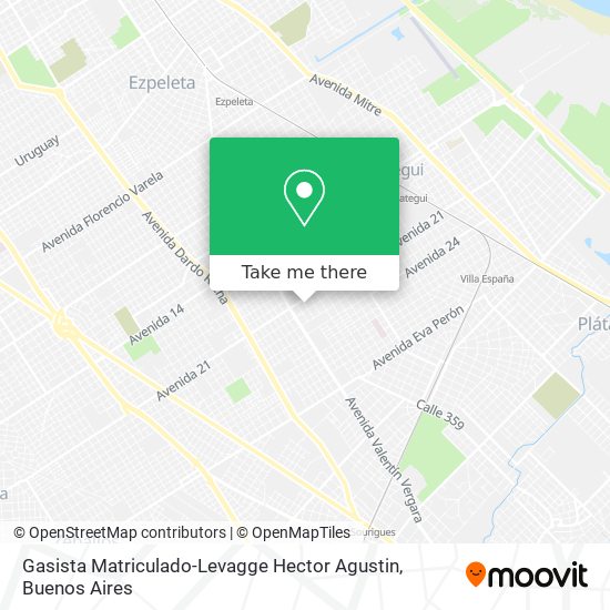 Mapa de Gasista Matriculado-Levagge Hector Agustin