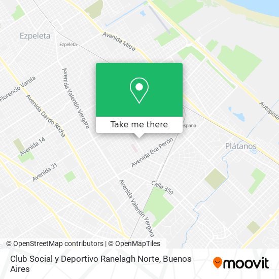 Mapa de Club Social y Deportivo Ranelagh Norte