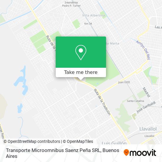 Transporte Microomnibus Saenz Peña SRL map