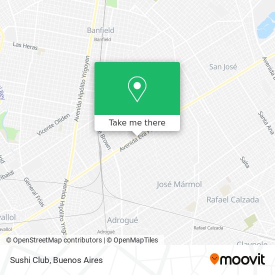 Mapa de Sushi Club