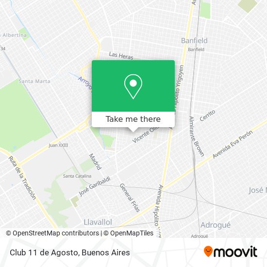 Mapa de Club 11 de Agosto