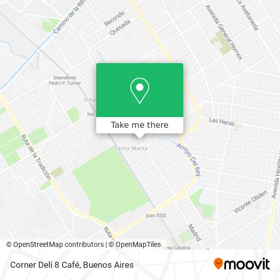 Mapa de Corner Deli 8 Café