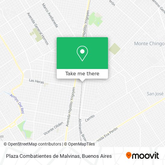 Mapa de Plaza Combatientes de Malvinas