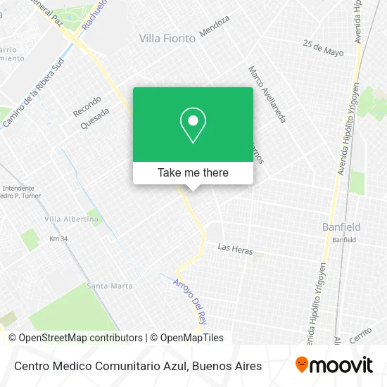 Centro Medico Comunitario Azul map