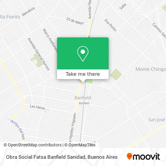 Obra Social Fatsa Banfield Sanidad map