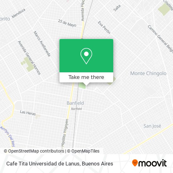 Mapa de Cafe Tita Universidad de Lanus