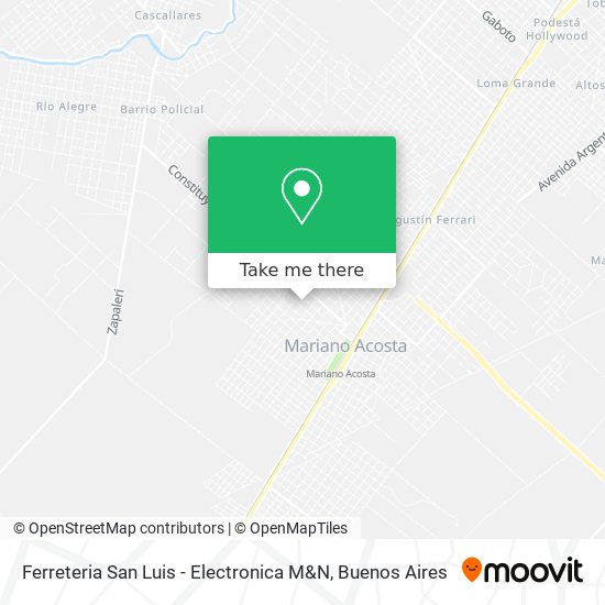 Mapa de Ferreteria San Luis - Electronica M&N