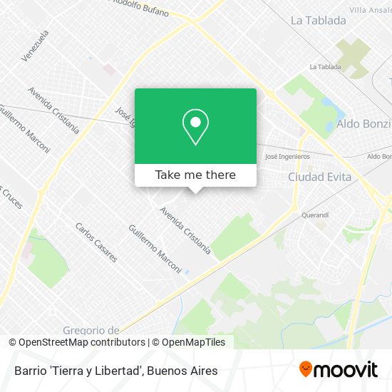 Barrio 'Tierra y Libertad' map