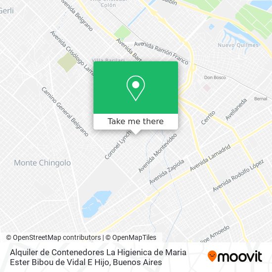 Mapa de Alquiler de Contenedores La Higienica de Maria Ester Bibou de Vidal E Hijo