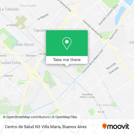 Mapa de Centro de Salud N3 Villa María