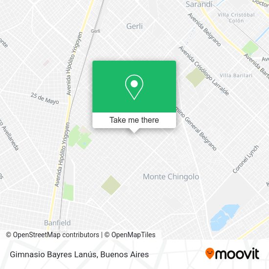 Mapa de Gimnasio Bayres Lanús
