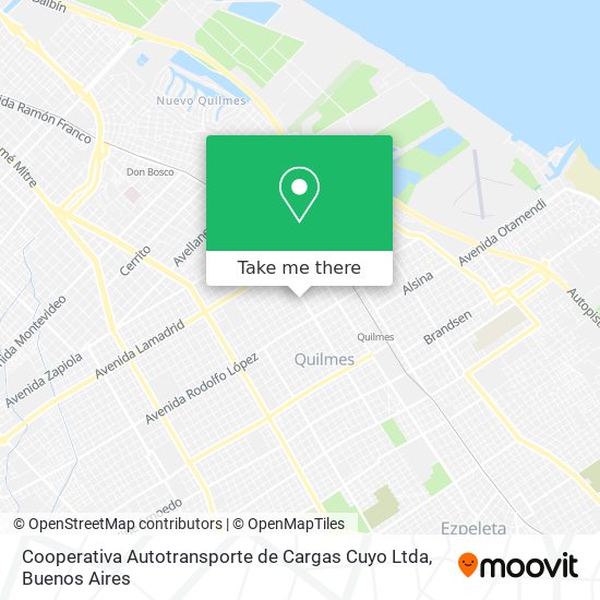 Cooperativa Autotransporte de Cargas Cuyo Ltda map