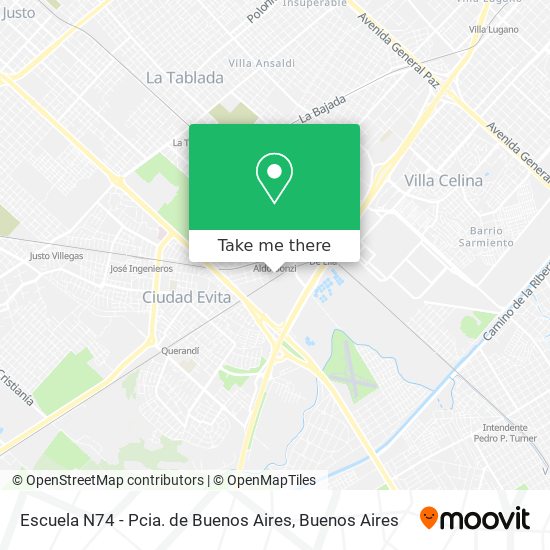 Mapa de Escuela N74 - Pcia. de Buenos Aires