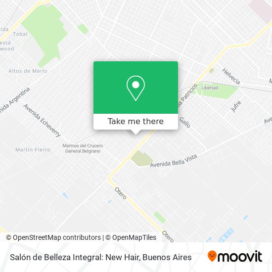 Mapa de Salón de Belleza Integral: New Hair