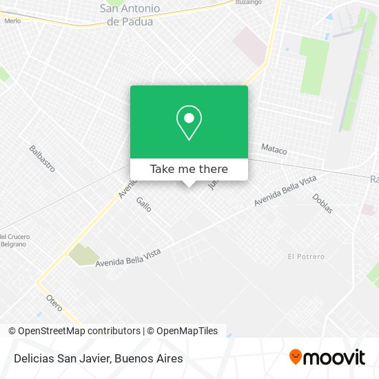 Delicias San Javier map