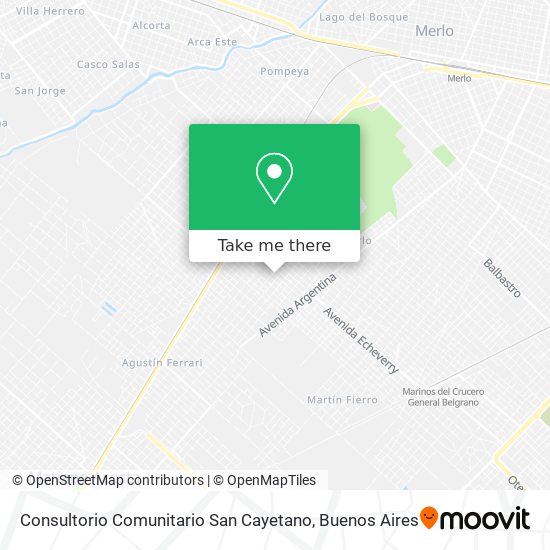 Mapa de Consultorio Comunitario San Cayetano