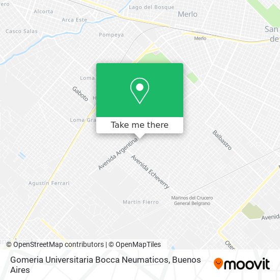 Gomeria Universitaria Bocca Neumaticos map