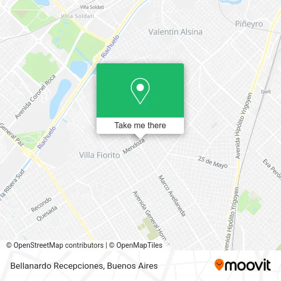 Mapa de Bellanardo Recepciones