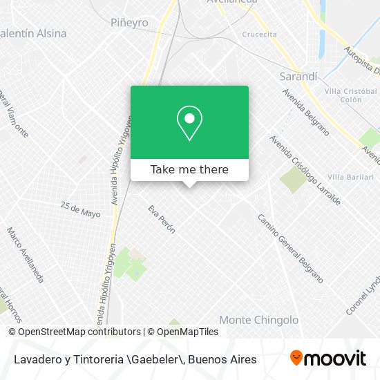Lavadero y Tintoreria \Gaebeler\ map