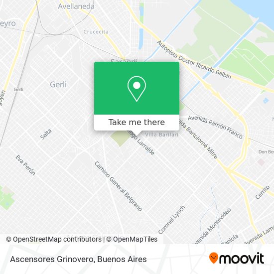 Ascensores Grinovero map
