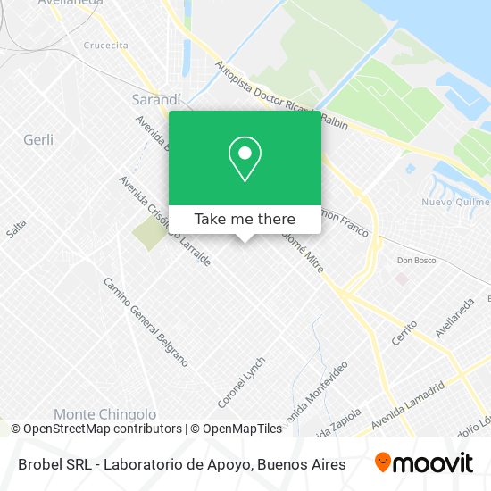 Brobel SRL - Laboratorio de Apoyo map